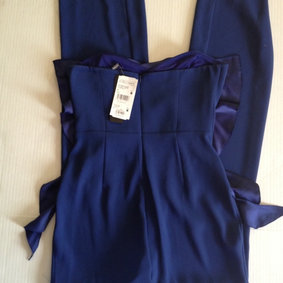 LAST ONE Cobalt Blue Strapless Jumpsuit (Tall) - Picture 6 of 7
